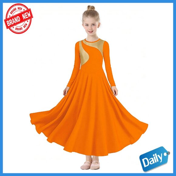 Girls Long Sleeve Praise Dance Dress Gold Metallic Liturgical Costume - ohana-automobiles.fr Girls Long Sleeve Praise Dance Dress Gold Metallic Liturgical Costume - ohana-automobiles.fr